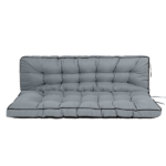 Outdoor Swing Cushions 70 Inch, Waterproof 4" Thick Porch Swing Cushion Replacement with Backrest and Ties, Comfortable 2-3 Seat Pation Swing Pad for Backyard, Garden, Lawn, Outdoor Furniture Light grey
