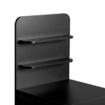 Black MDF Folding Nail Desk with 2 Drawers, Cabinet Door & Storage Shelf - Image 9