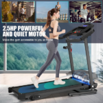 Compact Folding Treadmill for Home - 2.5HP Quiet Brushless Motor, 3-Level Incline, 7.5 MPH, Shock Absorption, Space-Saving Design for Running, Walking - Treadmill for Small Spaces & Home Use - Image 5