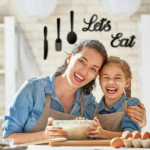 CIFbuy Handcrafted Let's Eat Wall Art Set 5 Piece iron Kitchen Sign Sculpture (TikTok, temu pick-up service) - Image 3