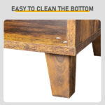 Shoe cabinet with 2 doors, 5 open compartments, and a tabletop with a back panel; made of MDF; 116*35.5*107cm; weathered wood color - Image 8