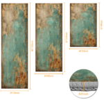 Three-piece kitchen rug set, non-slip and washable, abstract pattern kitchen hallway rug, soft and comfortable, suitable for sinks, floors, entrances, hallways and bathrooms. - Image 4