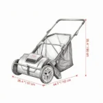 21" Push Lawn Sweeper with 2 Brushes, Heavy Duty Steel & Plastic Wheels, 3.5 cu. ft. Leaf Collector - Image 2
