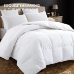 100% polyester brushed single quilt with microfiber filling, suitable for all seasons, breathable and warm down alternative, white plaid, OKO-100 certified, CPC children's certified, shipped via Amazo - Image 6