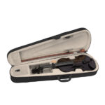 New 4/4 Acoustic Violin Case Bow Rosin Black - Image 4