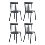 Windsor Dining Chairs Set of 4,Wood Farmhouse Spindle Back, Widen Seat, Mid-Century Modern French Country Style, for Living Room Restaurant, Black - Image 10