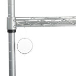 XM-304B Rectangle Carbon Steel Metal Assembly 5-Shelf Storage Rack Silver Gray - Image 23