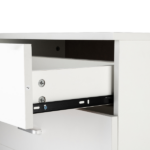 3-Drawer Wide Drawer Cabinet Particleboard Bedside Table with Textured Melamine Finish 25.98*12.99*22.05in White =75682614 - Image 14