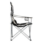 Medium Camping Chair Fishing Chair Folding Chair Black Gray - Image 6