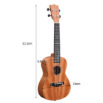 21in mahogany body rosewood fingerboard ukulele, cotton bag, capo, strap, picks*2, tuner Strings Dust cloth - Image 13