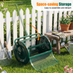27"×16" Lawn Fertilizer Spreader with Diamond Mesh Clump-Free Garden Compost Spreader - Image 11