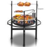 85*85*108cm Round Iron Spray Grill Black - Image 5