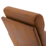 Same Code 28822889 High Back Solid Wood Armrest Backrest Iron Frame Bronzing Cloth Indoor Leisure Chair Orange - Image 13