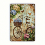 CIFbuy Retro Bicycle | 8x12 Inch Metal Tin Sign Waterproof Rustproof Vintage Wall Decor Classic Bicycle Pattern Hanging Plaque For Bedr TikTok, TikTok, Bedr Self-pickup Logiopics - Image 3