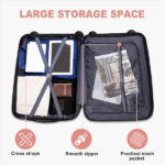 V-shaped stripes 3-in-1 PP trolley case 20in 24in 28in PP iron trolley fashionable color - rose gold (grain pattern) - Image 9