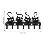 CIFbuy Creepy Black Cats Wall - Mounted Key Holder with 7 Hooks and Adorable Halloween Cat Designs - Ideal Spooky Home Decor.Utility Hooks-CIF BUY(TikTok/temu self-pickup orders) - Image 2