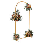 100*200cm For Wedding, Iron, Arc Roof, Door Frame Shape, Water Bag With Floor Nails, Iron Arch, Golden Yellow - Image 10