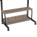Grey Oak P2 15MM Particle Board with Melamine Coating Adjustable Computer Desk with 3 USB + 2 AC Outlets - Image 7