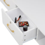 Same code 39231790 15mm E0 particleboard linen two draw three holes with lock salon cabinet white - Image 6