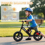 Toddler Balance Bike for 2-5 Years - Adjustable Height, 6.3LBS Lightweight & 11" Foam Tires-Black - Image 7