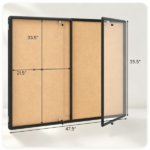 Outdoor Lockable Cork Bulletin Board, Aluminum Framed Enclosed Notice Display Case with Shatterproof PET Doors for School Office Community Wall Mount - Image 6