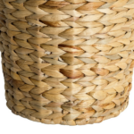 Natural Finish Water Hyacinth Trash Can with Removable Liner, 1.8 Gallon - Image 4