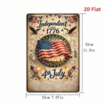 CIFbuy Celebrating Independence Since 1776 2D Flat Metal Sign 11.81x, 11.81x7.87in American Pride Decor 4th Of, July Patriotic Porch Yard Home W ikTok, ikTok, ecor 4th Of Self-Sickup Logiope Wn Pride Decor - Image 7