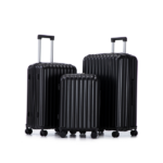 20"/24"/28" 3 pcs/set in ABS Spinner Wheel Luggage, Carry on Suitcase, with Cup Holder & USB Port & Phone Holder (Black) - Image 9