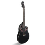 41 inch Cutawary Round Back Acoustic Guitar Spruce Top Grape Hole Black