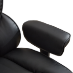 Office Chair with Foot Rest and Waist Lumber Support, Ergonomic Gaming Chair with Adjustable Height Headrest, High-Back Leather Reclining Chair for Home, Black - Image 14