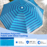 6.5-foot outdoor umbrella, Navy - Image 7