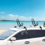 Universal Kayak Roof Rack, 1 Pairs-Bar Rack HD Kayak Carrier Canoe Boat Surf Ski Roof Top Mount Car SUV Crossbar - Image 2