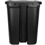 Trash Can, 20.1 Gallon Plastic Step Garbage Bin with Foot Pedal Lid, Black - Image 4