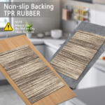Three-piece kitchen rug set, non-slip and washable, abstract pattern kitchen hallway rug, soft and comfortable, suitable for sinks, floors, entrances, hallways and bathrooms. - Image 3