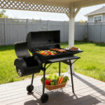Barrel Charcoal Grill with Offset Smoker & Warming Rack, Outdoor BBQ Grill with 557 Sq. In. Grilling Space for Backyard Patio Parties, Black - Image 5