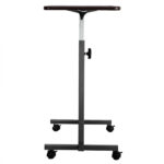 Multifunctional Adjustable Bedside Table MDF/Iron/4 Wheels With Brake, Dark Wood Grain Color - Image 11