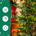 2 Pack 4 FT Dual Tone Artificial Christmas Tree with Pot Stand, Potted Xmas Pine Tree with 119 Branch Tips for Holiday Party Office Home, Green - Image 3