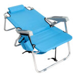 Same Code 12975209 63*70*99cm Heightened Oxford Cloth Silver White Aluminum Tube Bearing 100kg Beach Chair Blue - Image 12