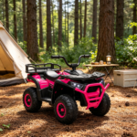Pink 12V Kids Quad ATV – 4 Wheeler with 4 Spring Suspension Wheels, LED Lights, Music USB - Image 7