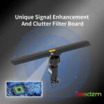 10000 110V 40-860MHz 20±3dB 350°Rotation UV Dual-band Outdoor Antenna Black - Image 3