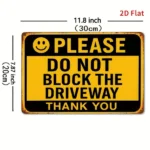 CIFbuy 2D Flat Printed Rectangular Aluminum Sign Keep Driveway Clear Theme Decorative Plaque for Home Entrance Parking Garage Mall Shop Lounge Farm 8x12 Inches (TikTok, temu pick-up service) - Image 4