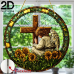 CIFbuy 8x8 Inch Acrylic Suncatcher Cross Garden Window Hanging Ornament for Home Decor Gift(TikTok, temu pick-up service) - Image 4