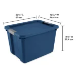 (2 pack) 20 Gallon Large Storage Bin, Plastic Storage Container with Latch Lid, Blue(Shipment from Walmart) - Image 2