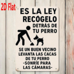 CIFbuy 1pc Spanish Por Favor Limpie El Excremento De Perro Dog Poop Sign, Perro Dog Poop Sign, Wall Mounted Yard Potty Reminder Sign LimpieikTok, LimpieikTok, Self-o ckup Logiopgn