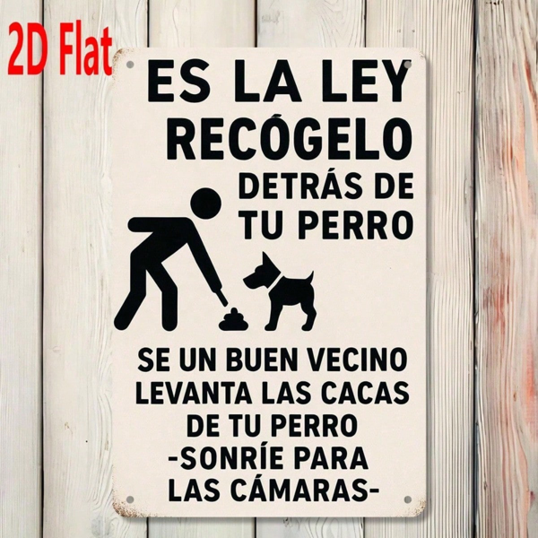 f23b7dd3-8a7f-42e5-898d-da786c24f0db.png CIFbuy 1pc Spanish Por Favor Limpie El Excremento De Perro Dog Poop Sign, Perro Dog Poop Sign, Wall Mounted Yard Potty Reminder Sign LimpieikTok, LimpieikTok, Self-o ckup Logiopgn - Image 1