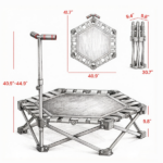 42 Inch Foldable Adult Rebounder Trampoline – Mini Trampoline with Adjustable Foam Handle, Indoor Outdoor Fitness - Image 4