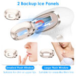 3 In 1 Ice Cooling Laser Hair Removal Painless Permanent At-Home IPL Hair Removal with 999,999 Flashes 9 Energy Levels 2 Flash Modes for Armpits Legs Arms Bikini Line - Image 13