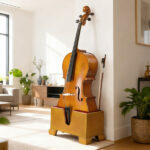 4/4 Natural Retro brown cello base with foam protective layer - Image 18