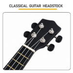 23in Linden wood body rosewood fingerboard ukulele, cotton bag, capo, strap, picks*2, tuner Strings Dust cloth - Image 9