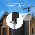 10000 110V 40-860MHz 20±3dB 350°Rotation UV Dual-band Outdoor Antenna Black - Image 11